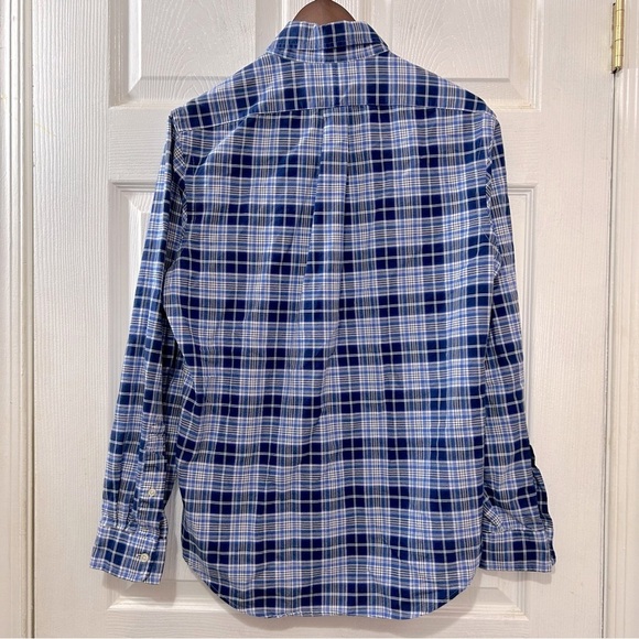 POLO Ralph Lauren Button Down Shirt Men's Plaid Blue White Size Small - Picture 7 of 7